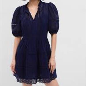 GAP Puff Sleeve Lace Mini Dress